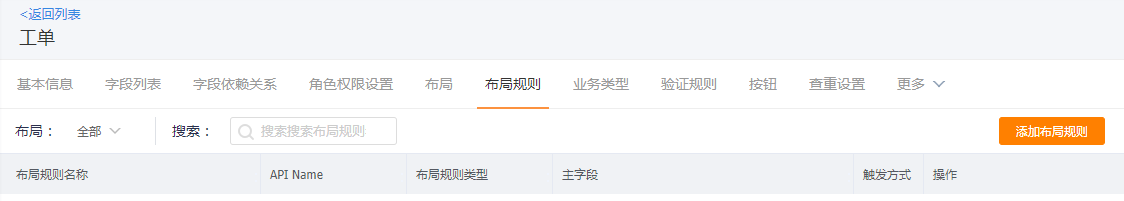 布局规则列表管理