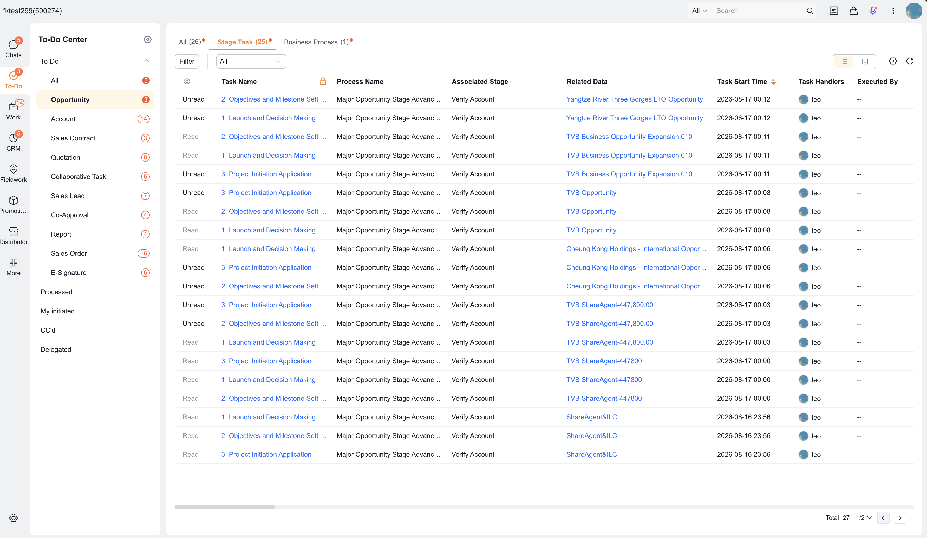 Pipeline to-do list