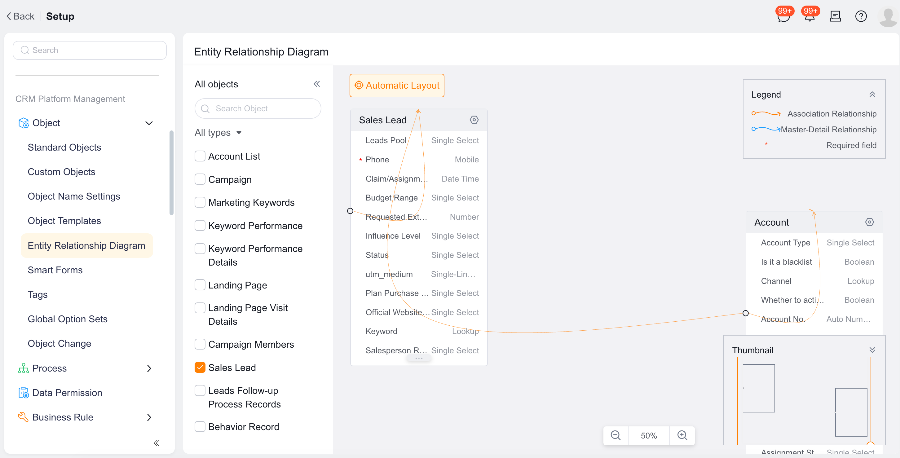Entity relationship diagram entry