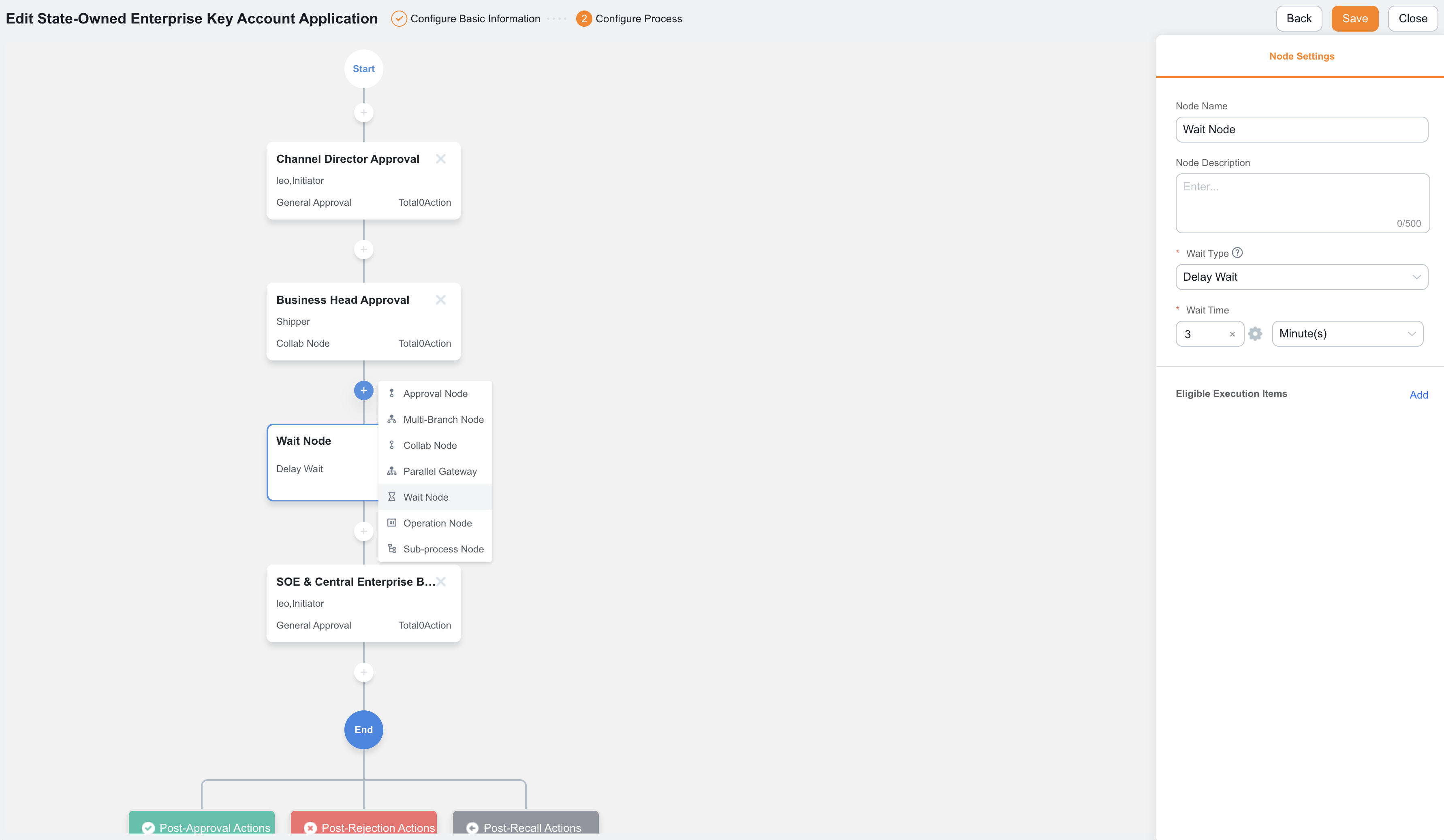 Approval Process Wait Node