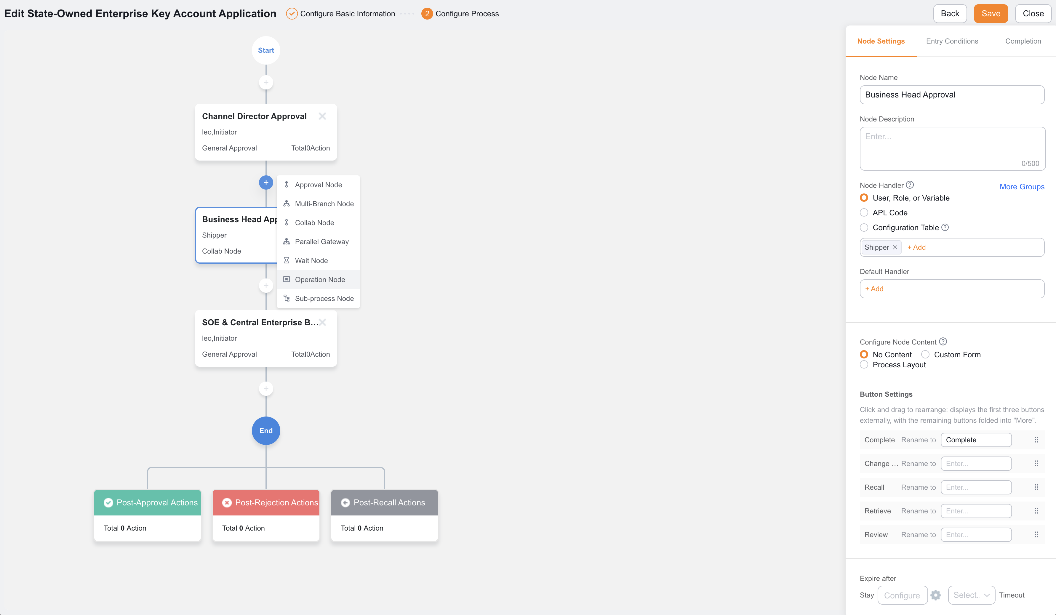 Approval Process Collab Node