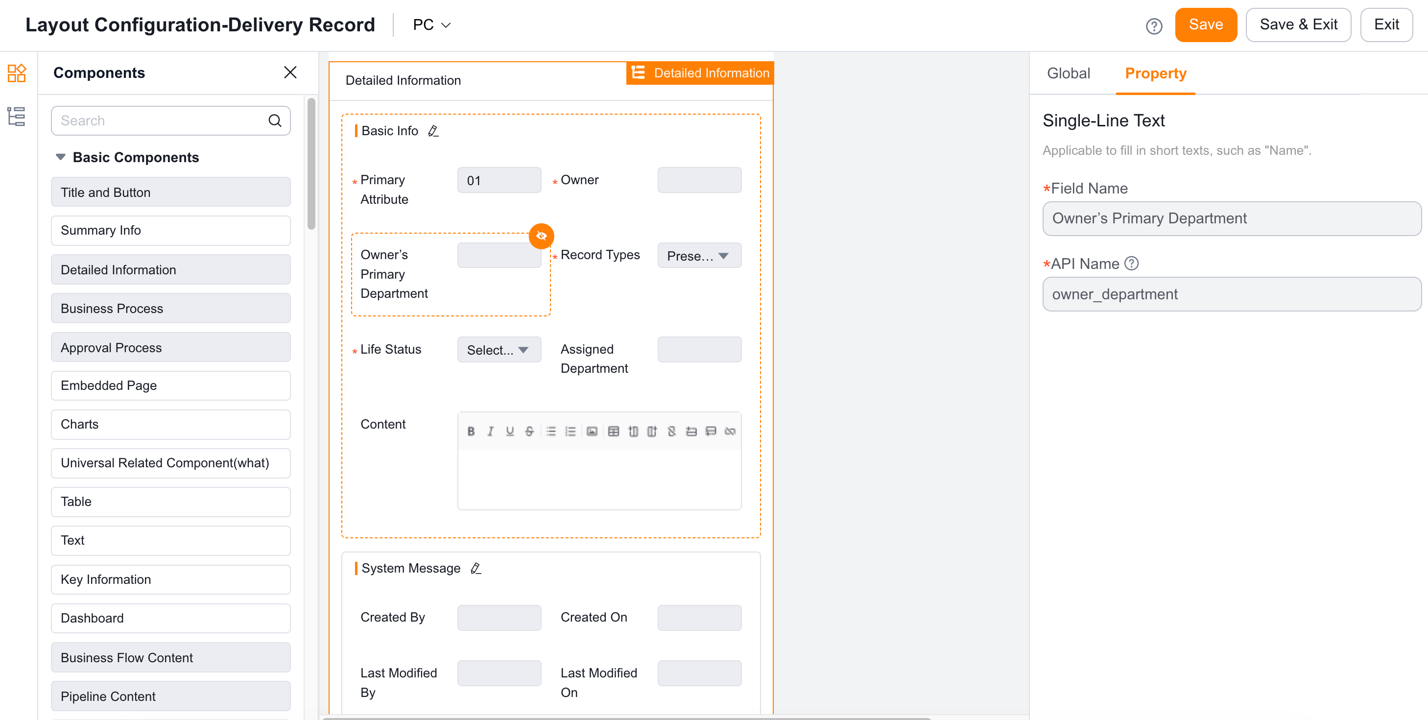 Configure field display names in Setup