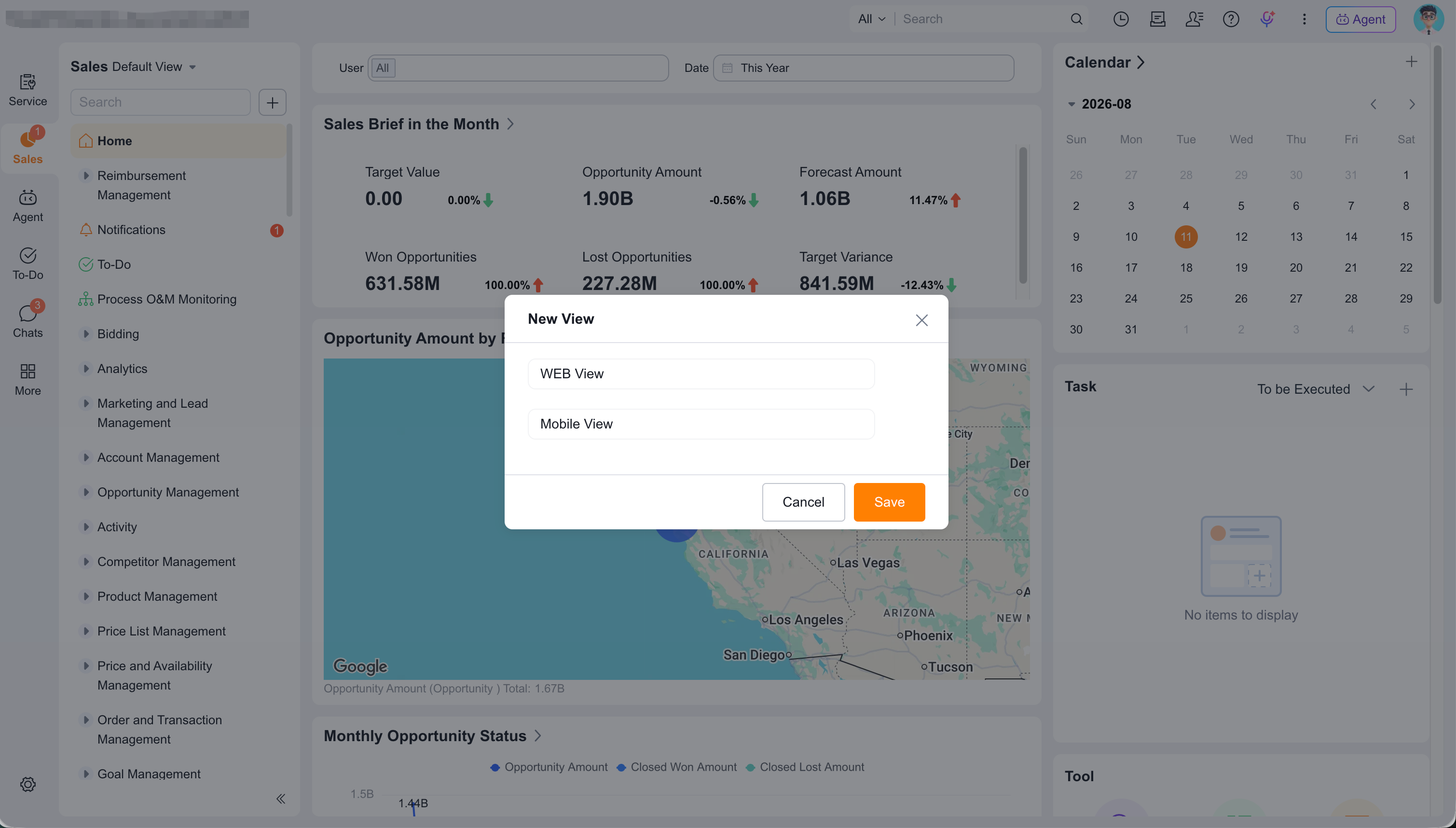 Create a personal CRM application view