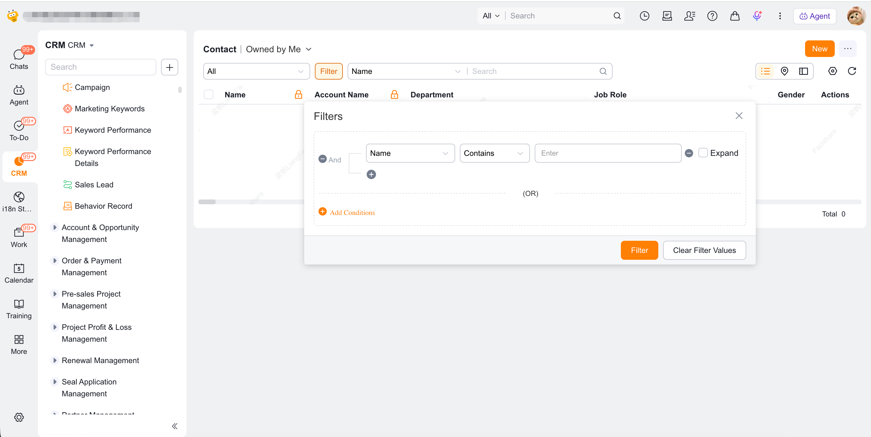 Custom scenario data scope configuration, including record type, base data scope, and configurable conditions