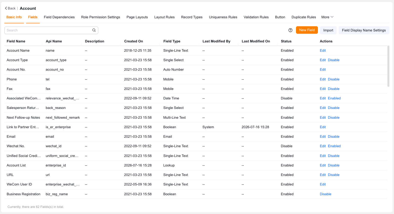Lead preset object management