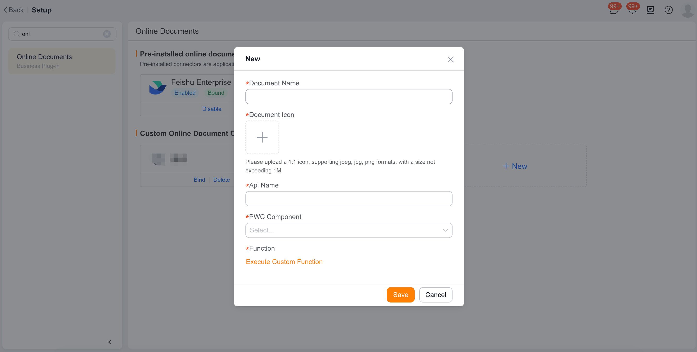 Create custom document editor