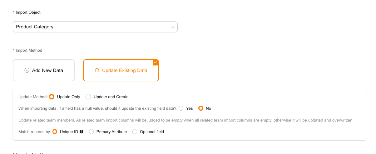 Select data identification method