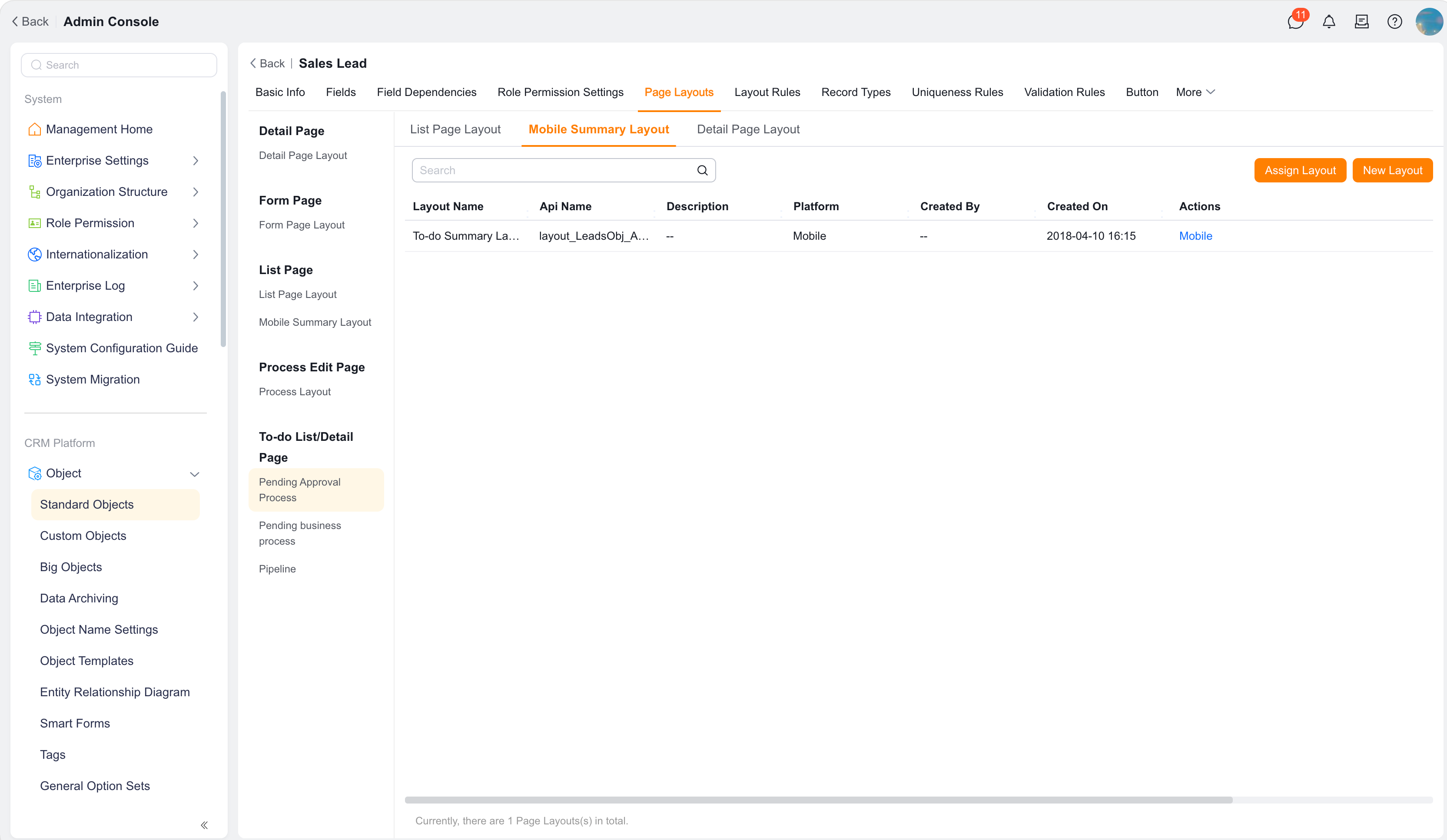 Stage view card field settings