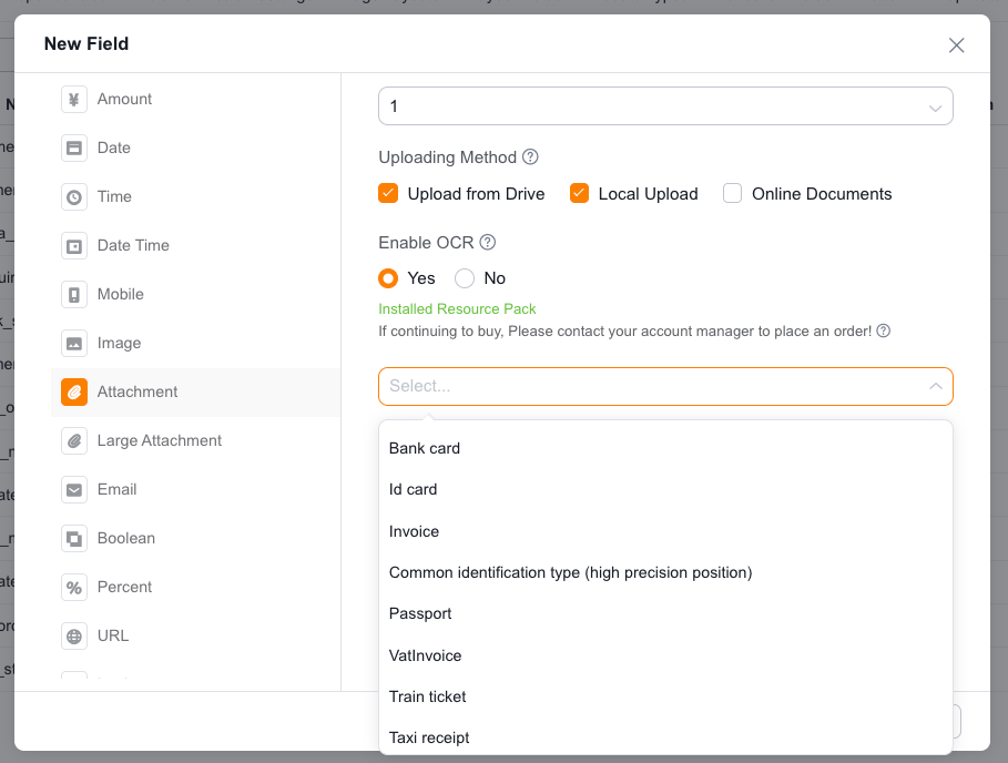 Configure field mapping