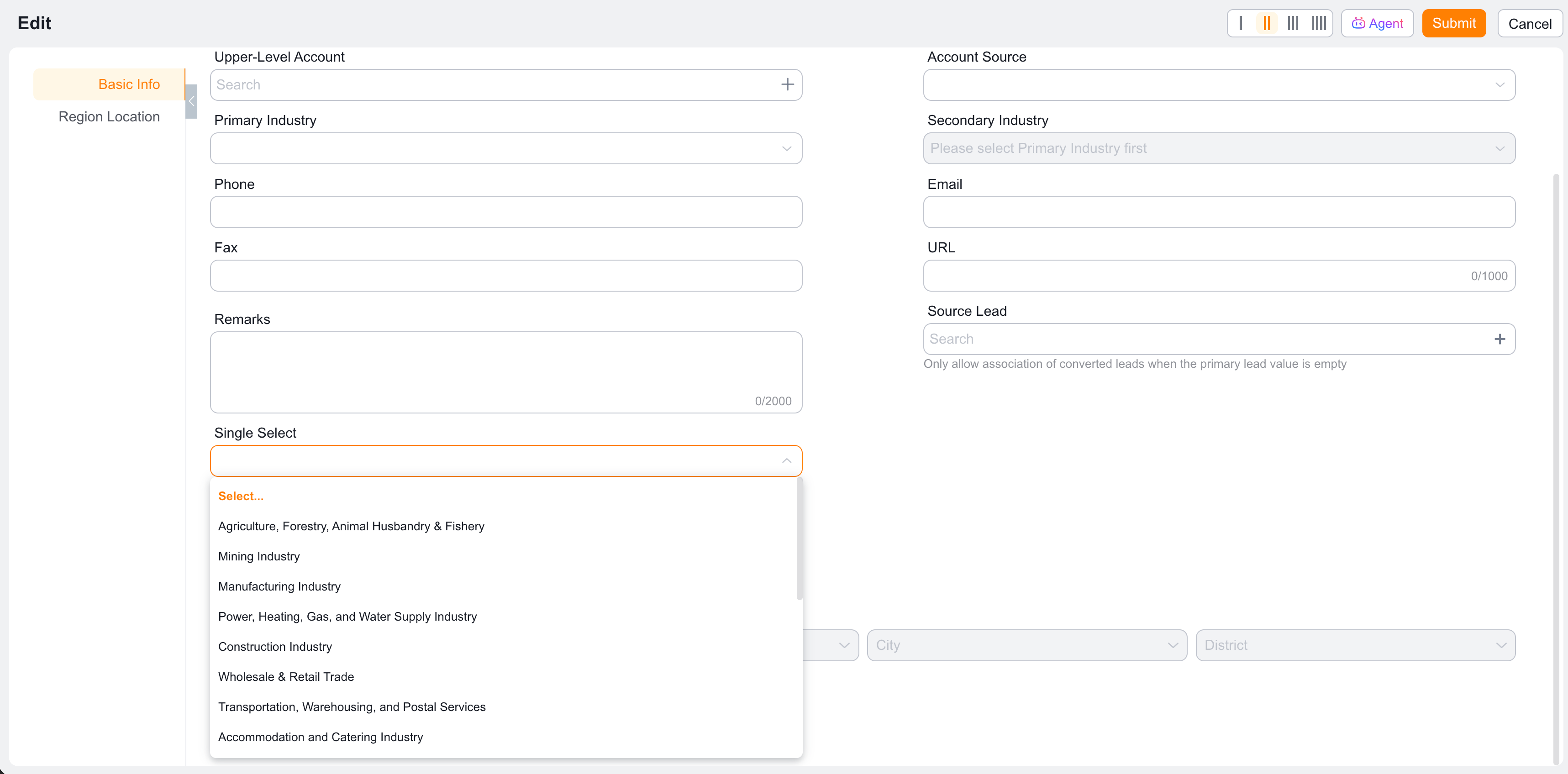 Common option set resource expansion