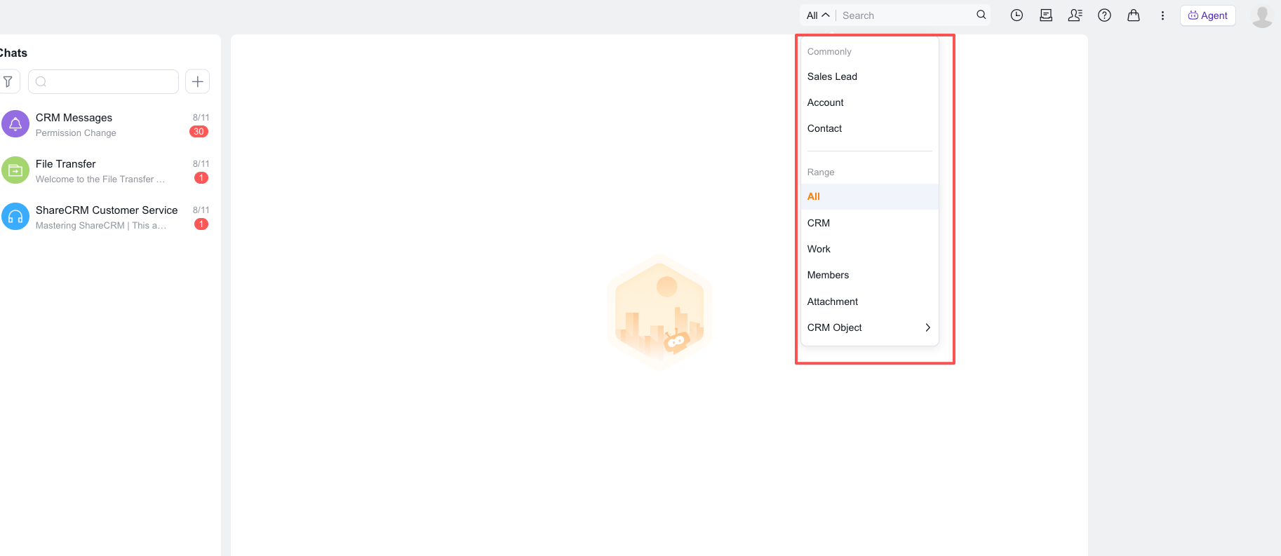 Global search bar