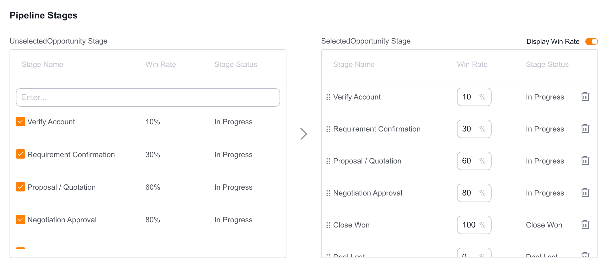Other object stage settings