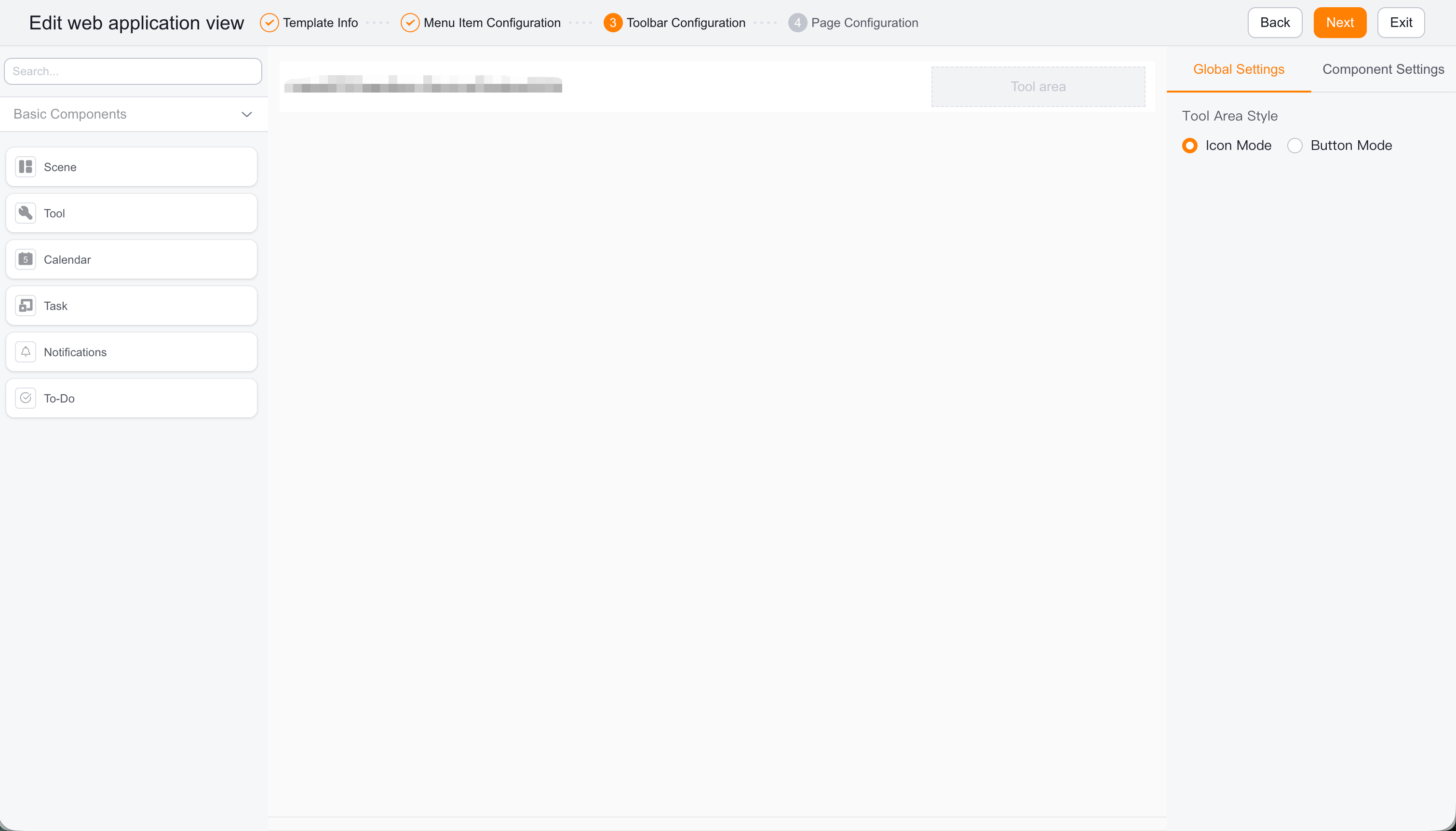 Configure the toolbar