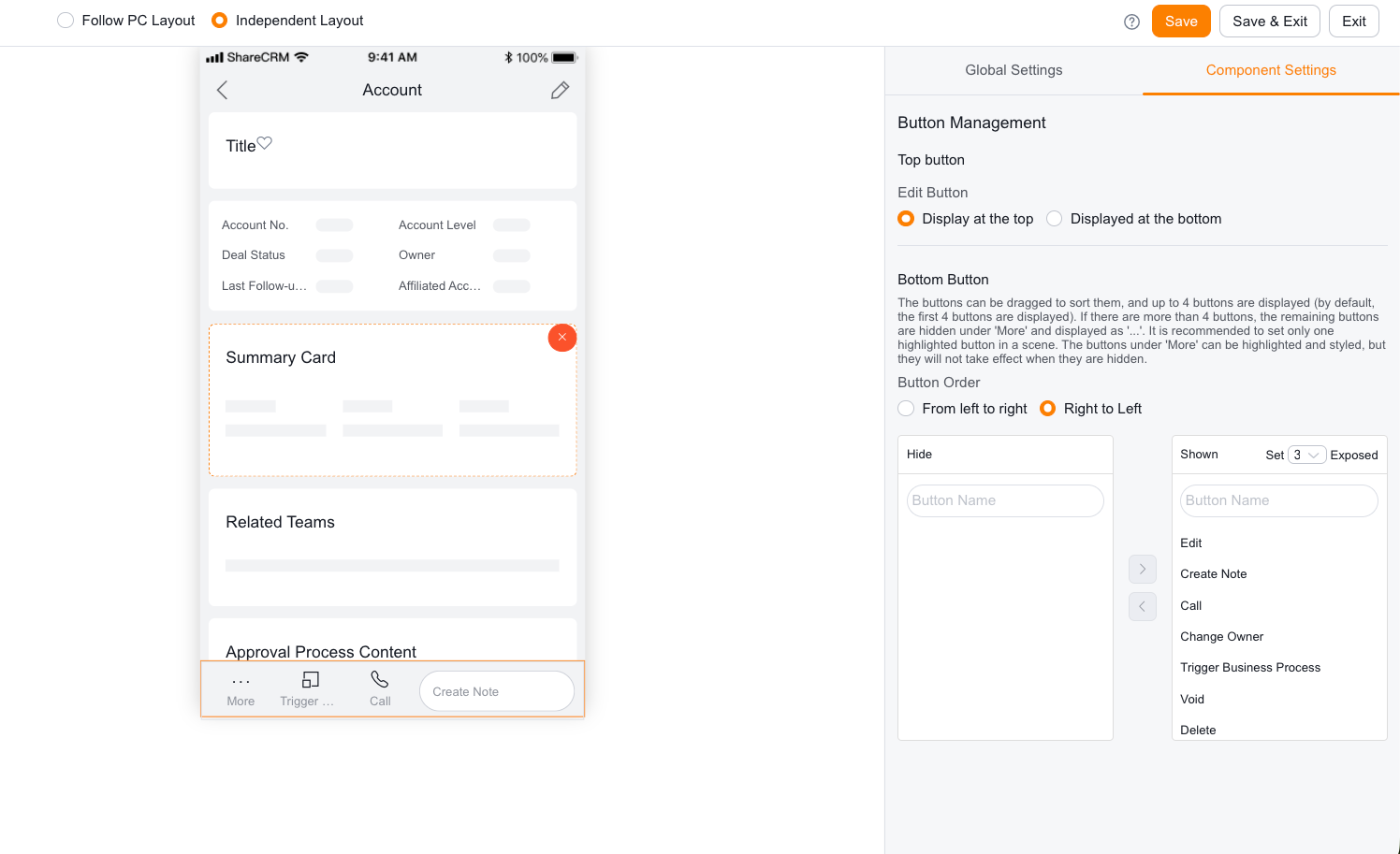Write follow-up activity interface
